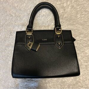 Aldo Black Tonga Handbag Padlock Detail